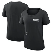 Women's Nike Black Chicago White Sox Authentic Collection Performance Scoop Neck T-Shirt