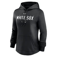 Sweat à capuche Performance d'avant-match Nike Chicago White Sox Authentic Collection pour femme, noir