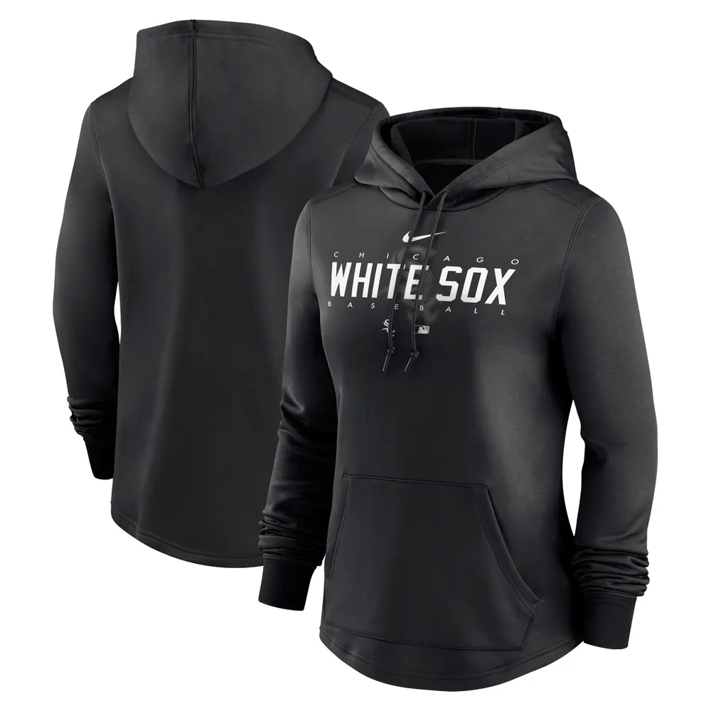 Sweat à capuche Performance d'avant-match Nike Chicago White Sox Authentic Collection pour femme, noir