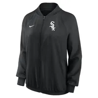 Veste à glissière pleine longueur Nike Chicago White Sox Authentic Collection Team Raglan Performance pour femme