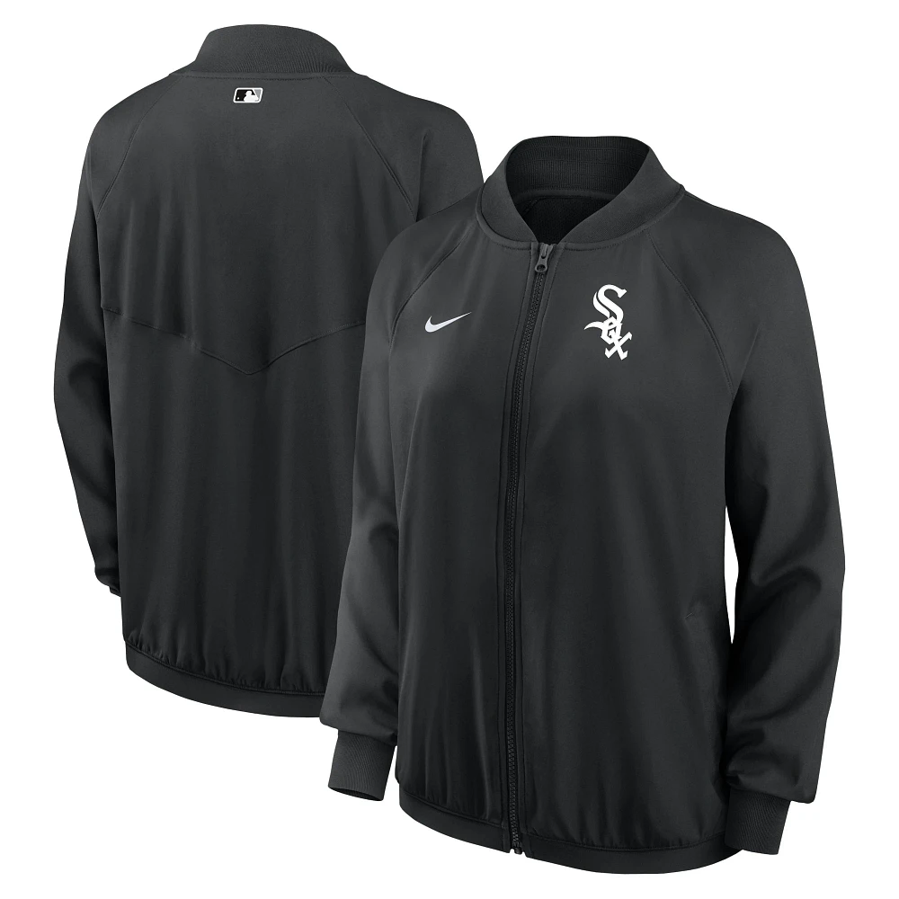 Veste à glissière pleine longueur Nike Chicago White Sox Authentic Collection Team Raglan Performance pour femme