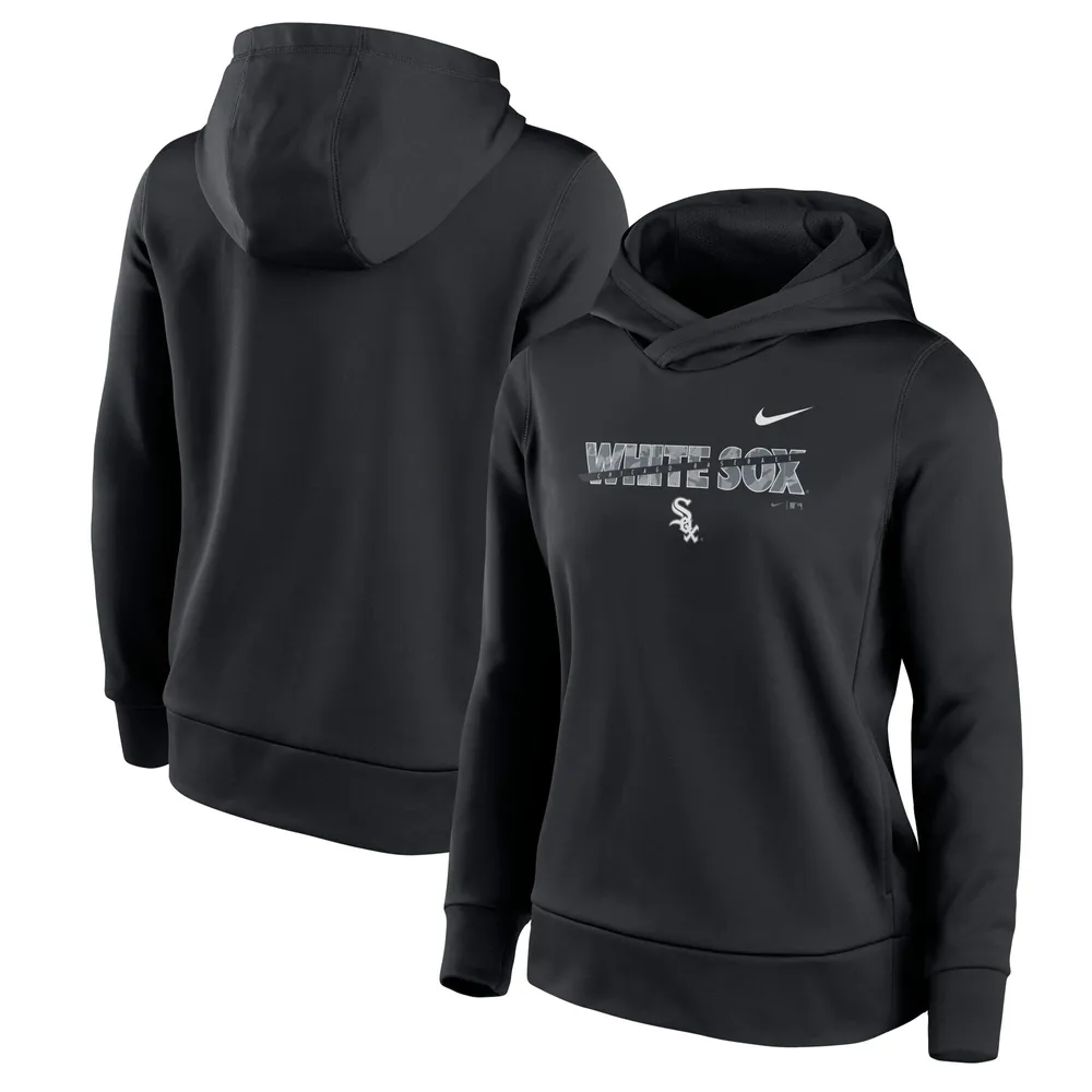 Lids Chicago White Sox Nike Women's Club Angle Performance Pullover Hoodie  - Black