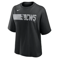 Women's Nike  Black Chicago White Sox Knockout Boxy T-Shirt