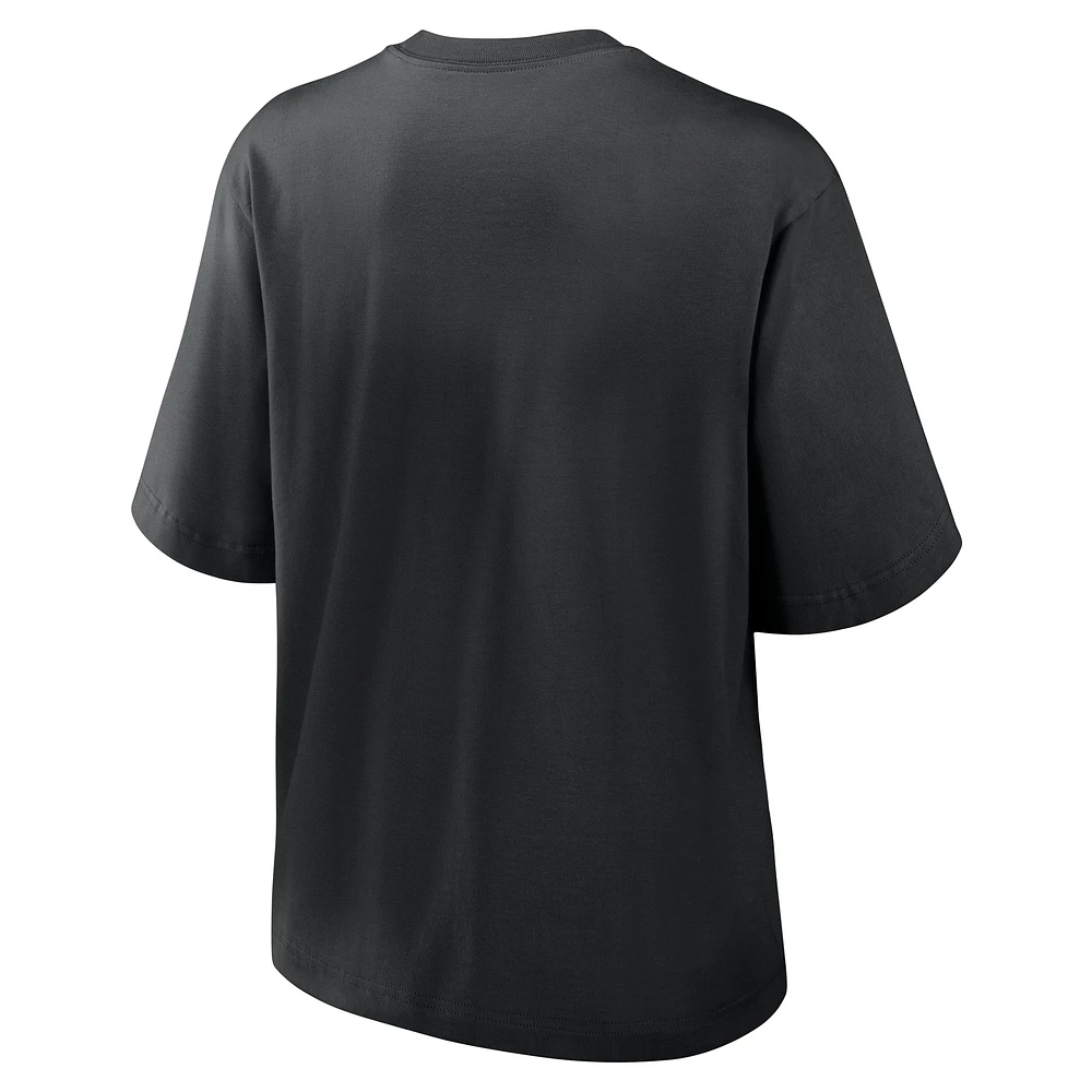 Women's Nike  Black Chicago White Sox Knockout Boxy T-Shirt