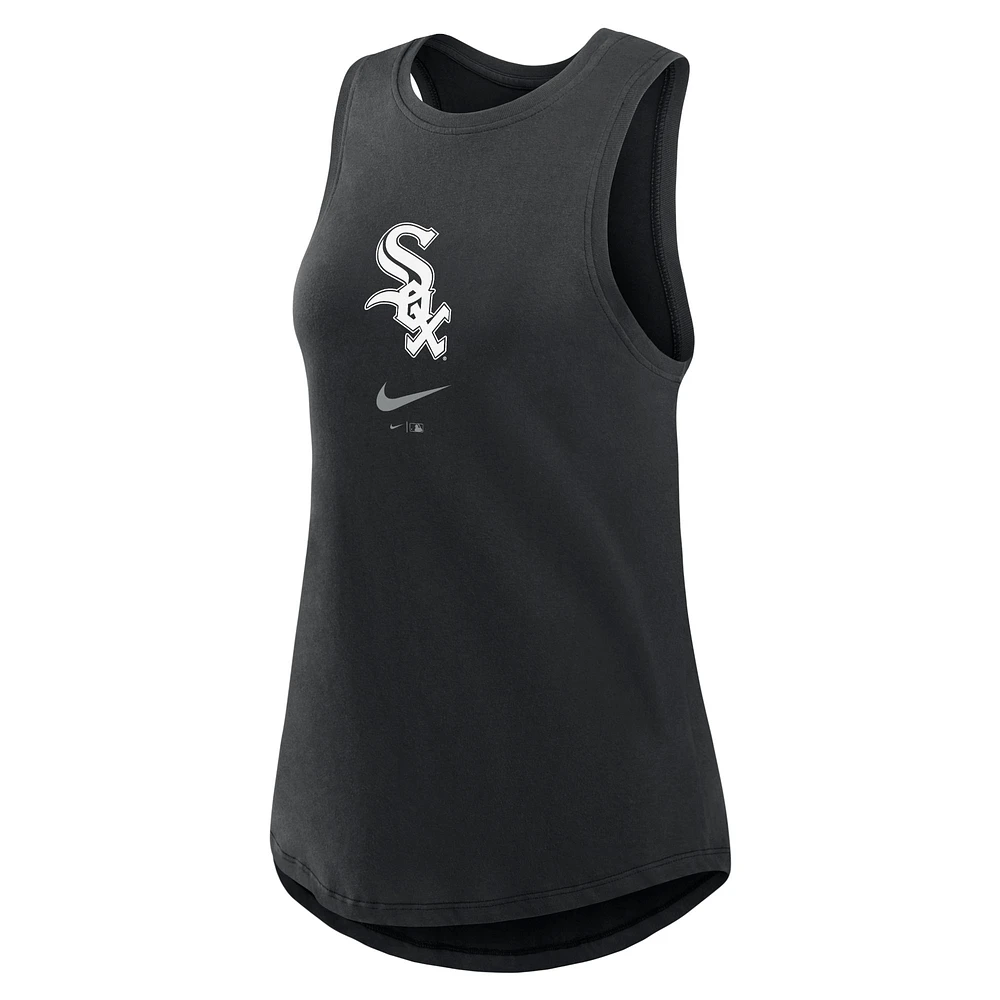 Débardeur tendance à col montant Nike Black Chicago White Sox Legacy Icon pour femme