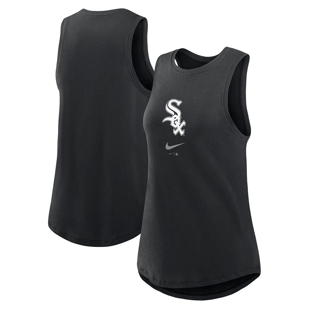 Débardeur Nike noir à col montant pour femme Chicago White Sox Legacy Icon Performance