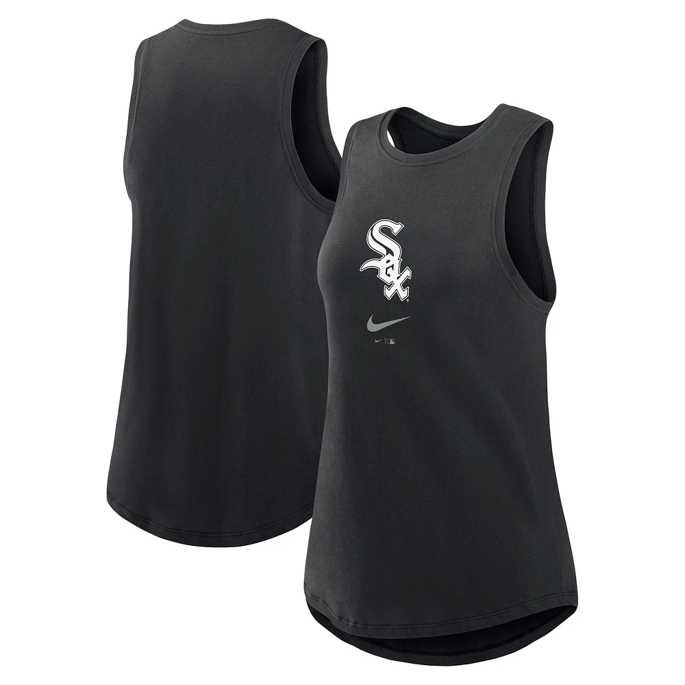Débardeur Nike noir à col montant pour femme Chicago White Sox Legacy Icon Performance