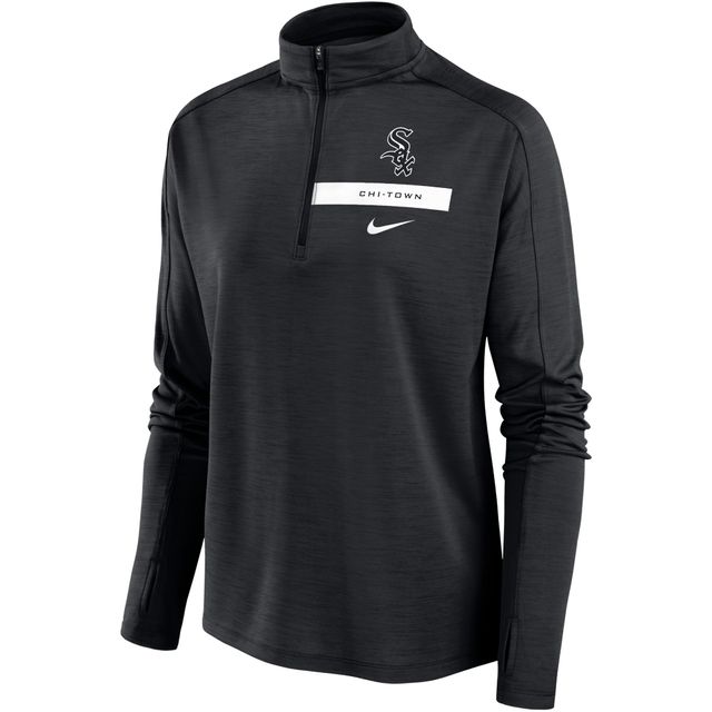 Haut à quart de zip Nike pour femme Chicago White Sox Primetime Local Touch Pacer