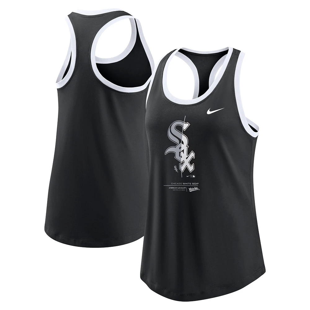 Women's Nike Black Chicago White Sox Tech Tri-Blend Tank Top