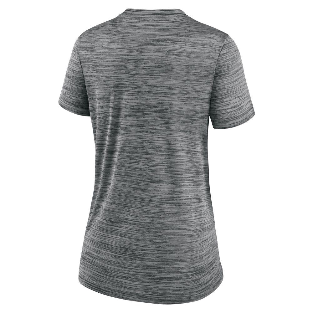 Women's Nike Gray Chicago White Sox MLB City Connect Velocity Space-Dye Performance V-Neck T-Shirt