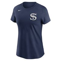 Women's Nike Luis Robert Navy Chicago White Sox 2021 Field of Dreams Name & Number T-Shirt