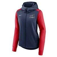 Women's Nike Navy/Red Chicago White Sox Authentic Collection Baseball Performance Full-Zip Hoodie