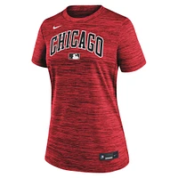 T-shirt Nike rouge Chicago White Sox 2025 City Connect Authentic Collection Velocity Performance pour femme
