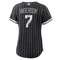 Maillot de joueur réplique Nike Tim Anderson Chicago White Sox City Connect pour femme, noir