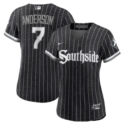 Maillot de joueur réplique Nike Tim Anderson Chicago White Sox City Connect pour femme, noir