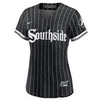 Maillot de joueur réplique Nike Yoan Moncada pour femme des Chicago White Sox City Connect noir