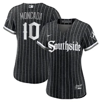 Maillot de joueur réplique Nike Yoan Moncada pour femme des Chicago White Sox City Connect noir