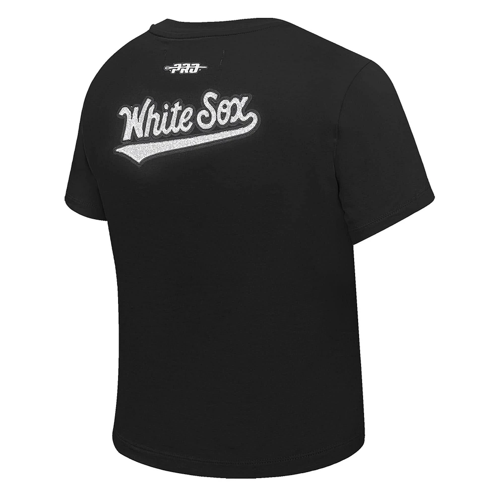 Women's Pro Standard Black Chicago White Sox Game Day Classics Baby Doll T-Shirt