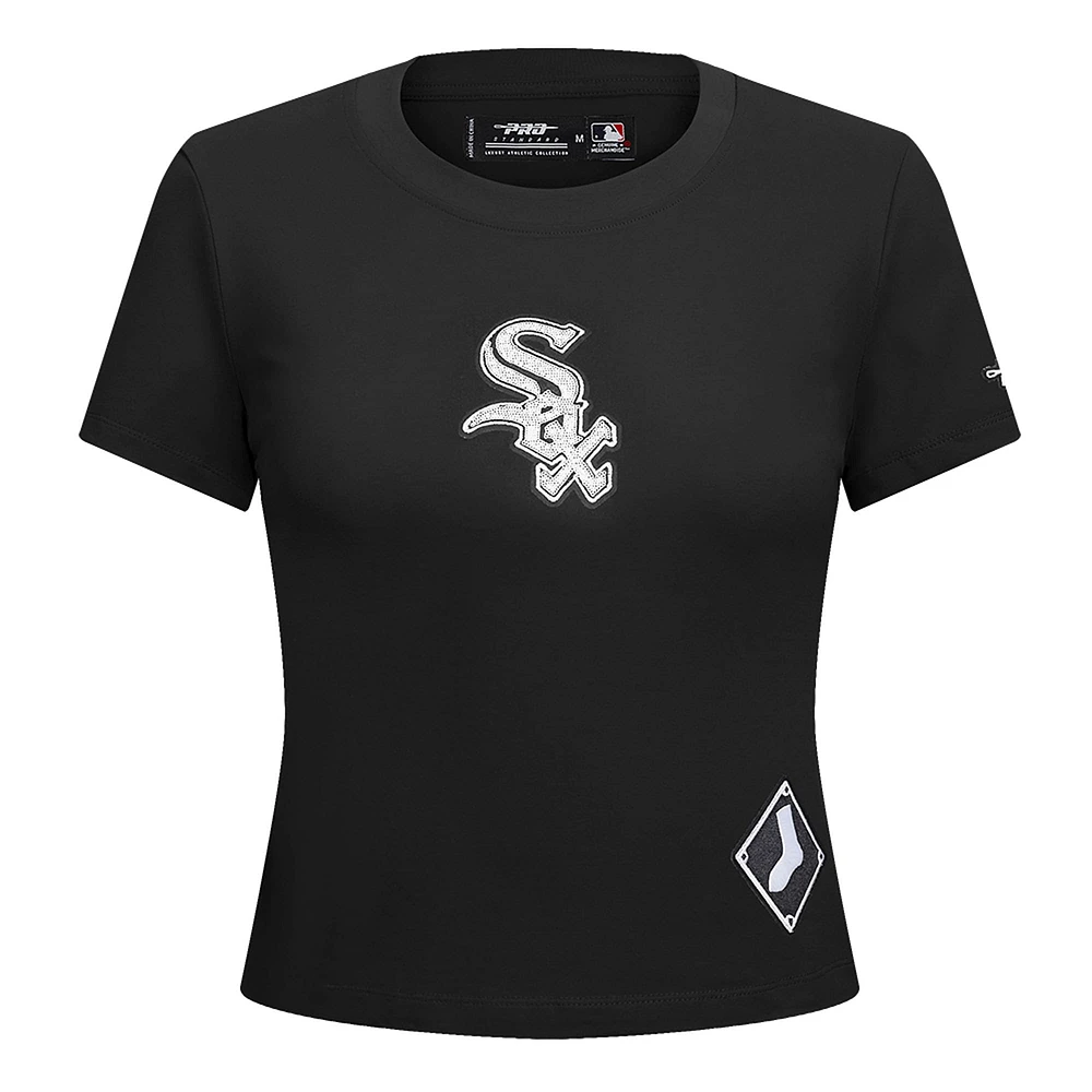 Women's Pro Standard Black Chicago White Sox Game Day Classics Baby Doll T-Shirt