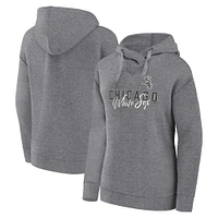 Sweat à capuche Profile Chicago White Sox taille plus gris chiné pour femme