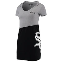 Robe à capuche Refried Apparel pour femme Chicago White Sox gris chiné/noir