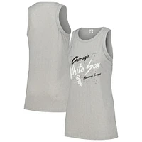 Women's Soft as a Grape Gray Chicago White Sox Gauze High Neck Tank Top