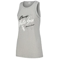 Women's Soft as a Grape Gray Chicago White Sox Gauze High Neck Tank Top