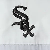 Women's The Wild Collective Black Chicago White Sox Colorblock Track Raglan Full-Zip Jacket