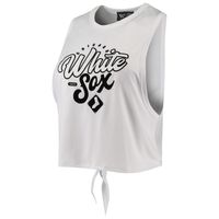 Women's The Wild Collective White Chicago Sox Open Back Twist-Tie Tank Top