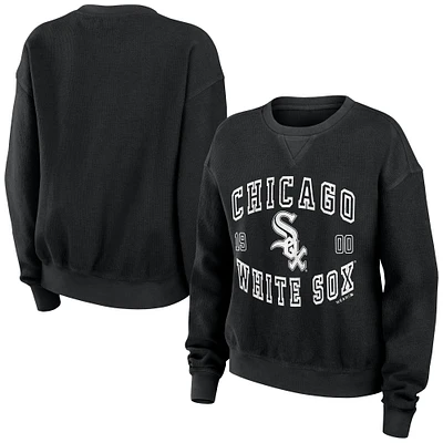 Sweat-shirt WEAR by Erin Andrews pour femmes, noir, Chicago White Sox, vintage, cordon de serrage