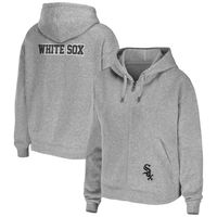 Women's WEAR by Erin Andrews Heather Gray Chicago White Sox Full-Zip Hoodie