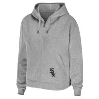 Women's WEAR by Erin Andrews Heather Gray Chicago White Sox Full-Zip Hoodie