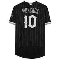 Yoan Moncada Charcoal Chicago White Sox Autographed Nike City Connect Authentic Jersey