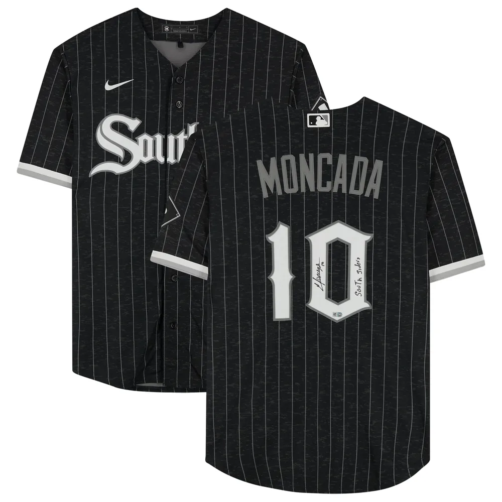 Yoan Moncada Charcoal Chicago White Sox Autographed Nike City Connect  Replica Jersey with South Siders Inscription