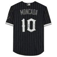 Yoan Moncada Charcoal Chicago White Sox Autographed Nike City Connect Replica Jersey with "South Siders" Inscription