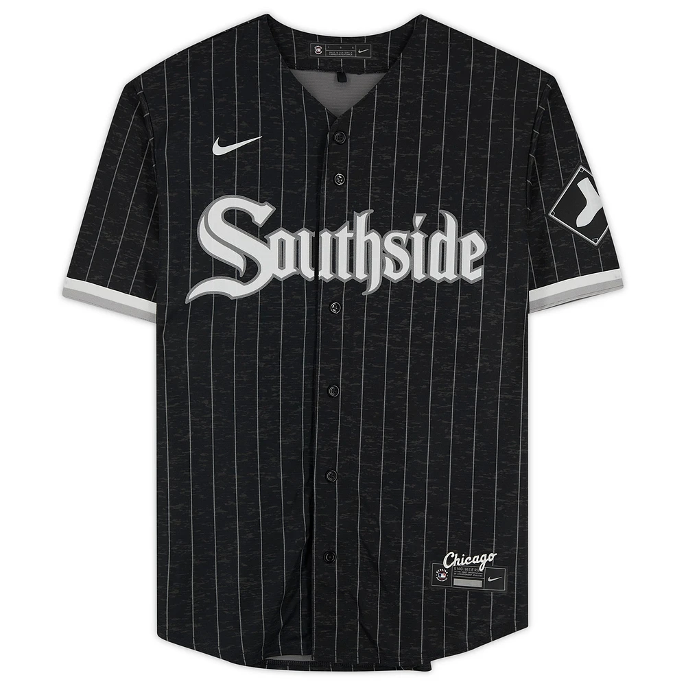 Yoan Moncada Charcoal Chicago White Sox Autographed Nike City Connect Replica Jersey with "South Siders" Inscription