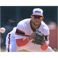 Yoan Moncada Chicago White Sox Autographed 16" x 20" Fielding Close Photograph