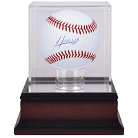 Yoan Moncada Chicago White Sox Autographed Baseball & Mahogany Baseball Display Case