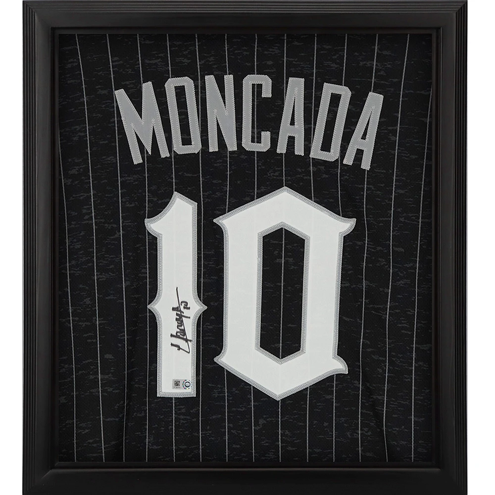 Yoan Moncada Chicago White Sox Autographed Framed Nike City Connect Authentic Jersey Shadowbox
