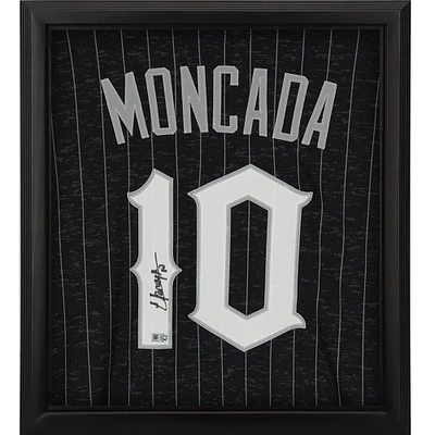 Yoan Moncada Chicago White Sox Autographed Framed Nike City Connect Authentic Jersey Shadowbox