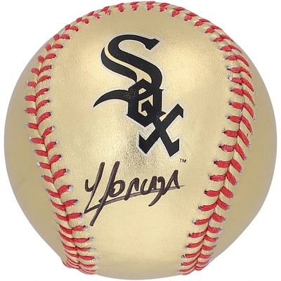 Yoan Moncada Chicago White Sox Autographed Gold Leather Baseball