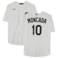 Chicago White Sox Nike Official Replica Road Jersey - Mens with Moncada 10  printing