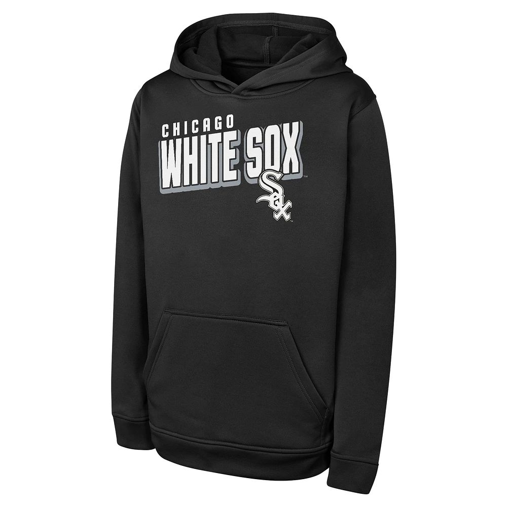 Sweat à capuche Cyber ​​Punk noir pour jeunes des Chicago White Sox