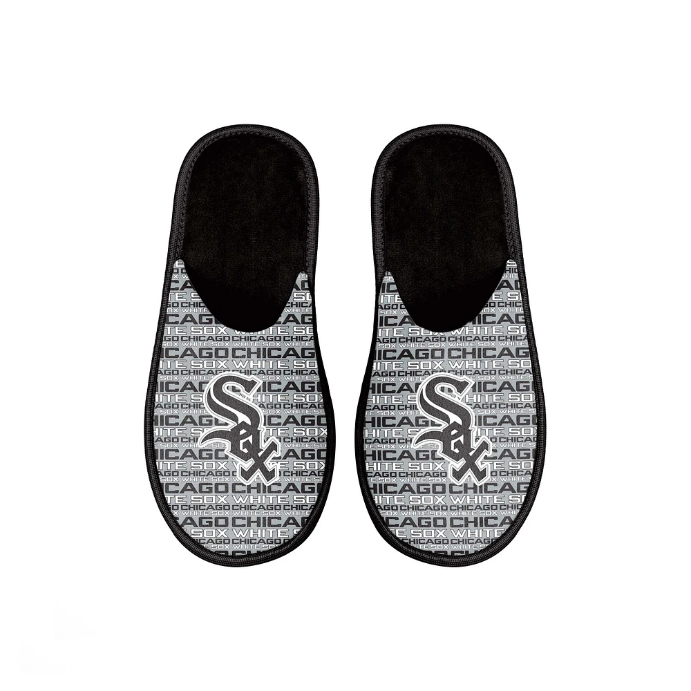 Chaussons FOCO Chicago White Sox Scuff Wordmark pour jeune