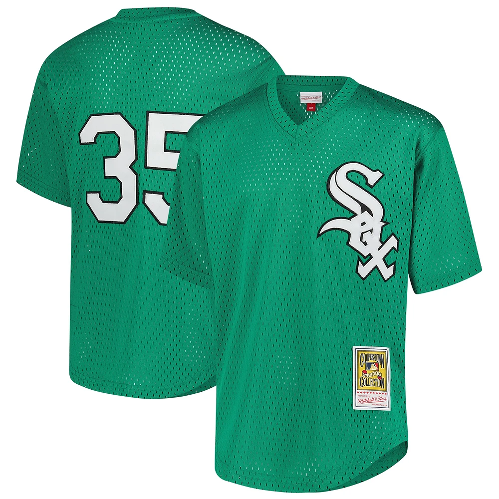 Maillot d'entraînement au bâton en maille pour jeunes Mitchell & Ness Frank Thomas Green Chicago White Sox Cooperstown Collection