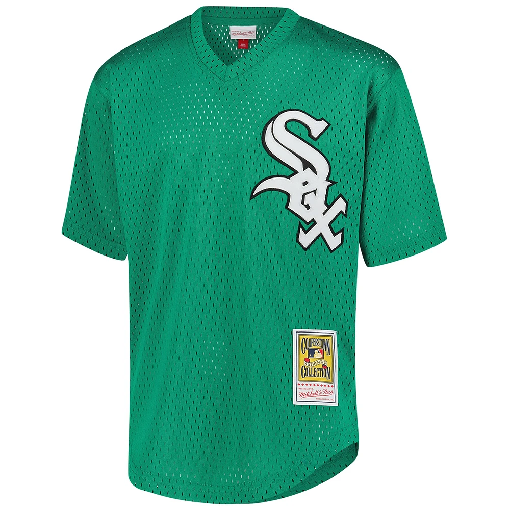 Maillot d'entraînement au bâton en maille pour jeunes Mitchell & Ness Frank Thomas Green Chicago White Sox Cooperstown Collection