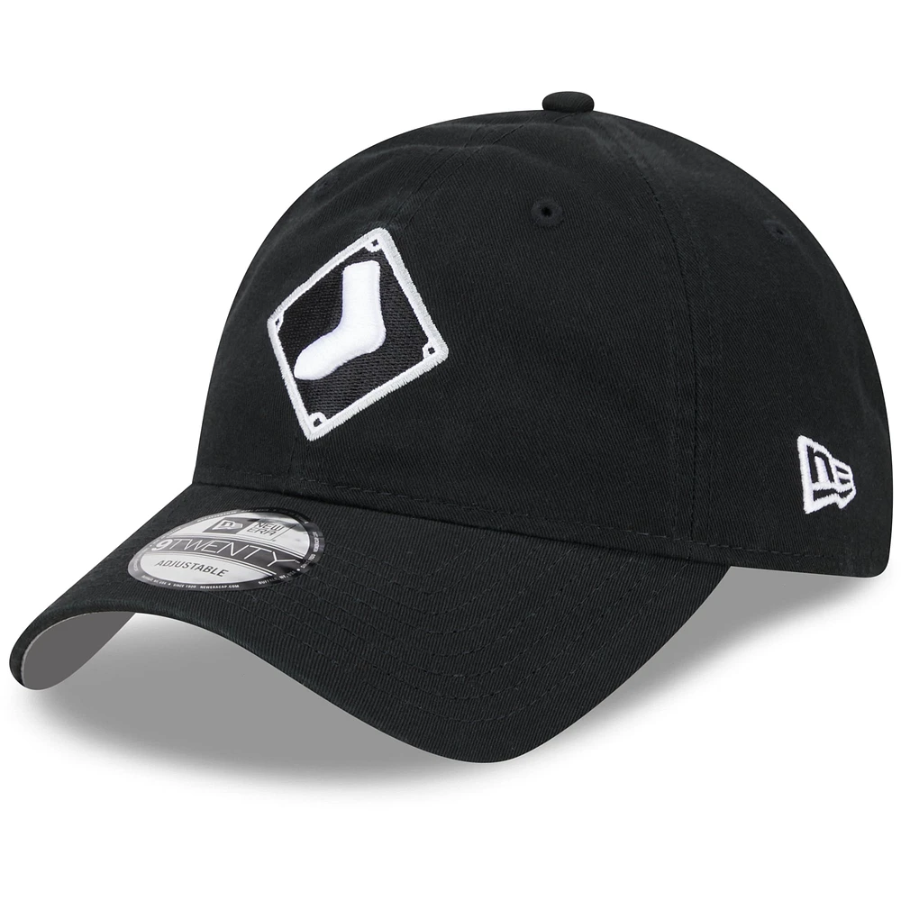 Casquette réglable 9TWENTY pour jeunes New Era, noir, Chicago White Sox 2024 Batting Practice