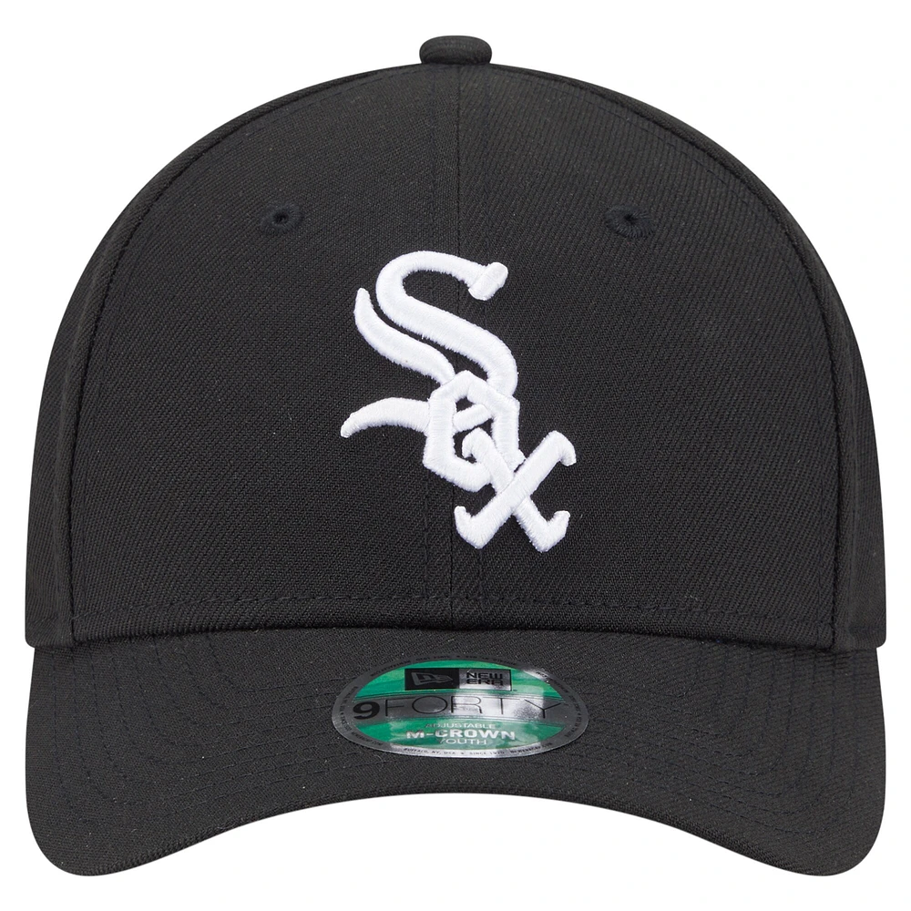 Youth New Era  Black Chicago White Sox  Player Replica 9FORTY Adjustable Hat