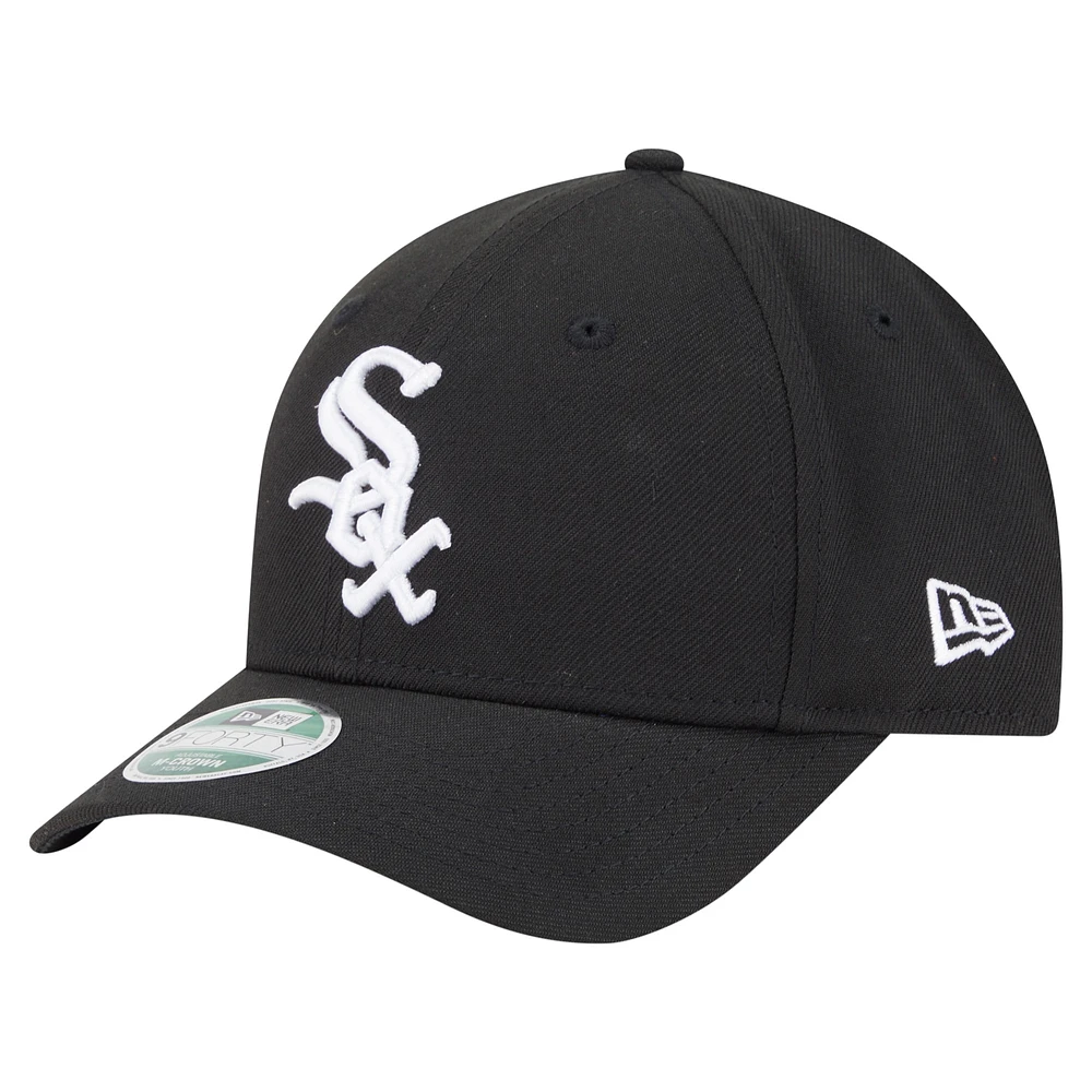 Youth New Era Black Chicago White Sox Player Replica 9FORTY Adjustable Hat