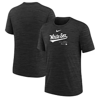 T-shirt Nike Black Chicago White Sox Authentic Collection Practice Performance pour jeune